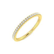 Diamond Half Eternity Ring in 10K/14K gold and platinum with certified lab-grown or natural diamonds