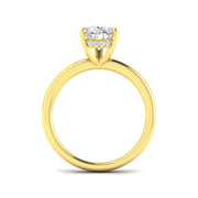 Pear Cut Natural & Lab Grown Diamond Solitaire Ring in 10K/14K gold and platinum with certified lab-grown or natural diamonds