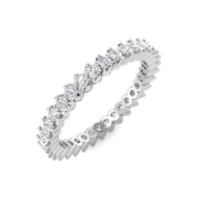 Round Diamond Full Eternity Ring in 10K/14K gold and platinum with certified lab-grown or natural diamonds
