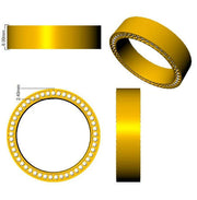 Men’s Diamond Edge Band Ring in Gold & in 10K/14K gold and platinum with certified lab-grown or natural diamonds