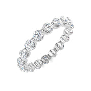 Round Diamond Full Eternity Ring 2.00 ct in 10K/14K gold and platinum with certified lab-grown or natural diamonds