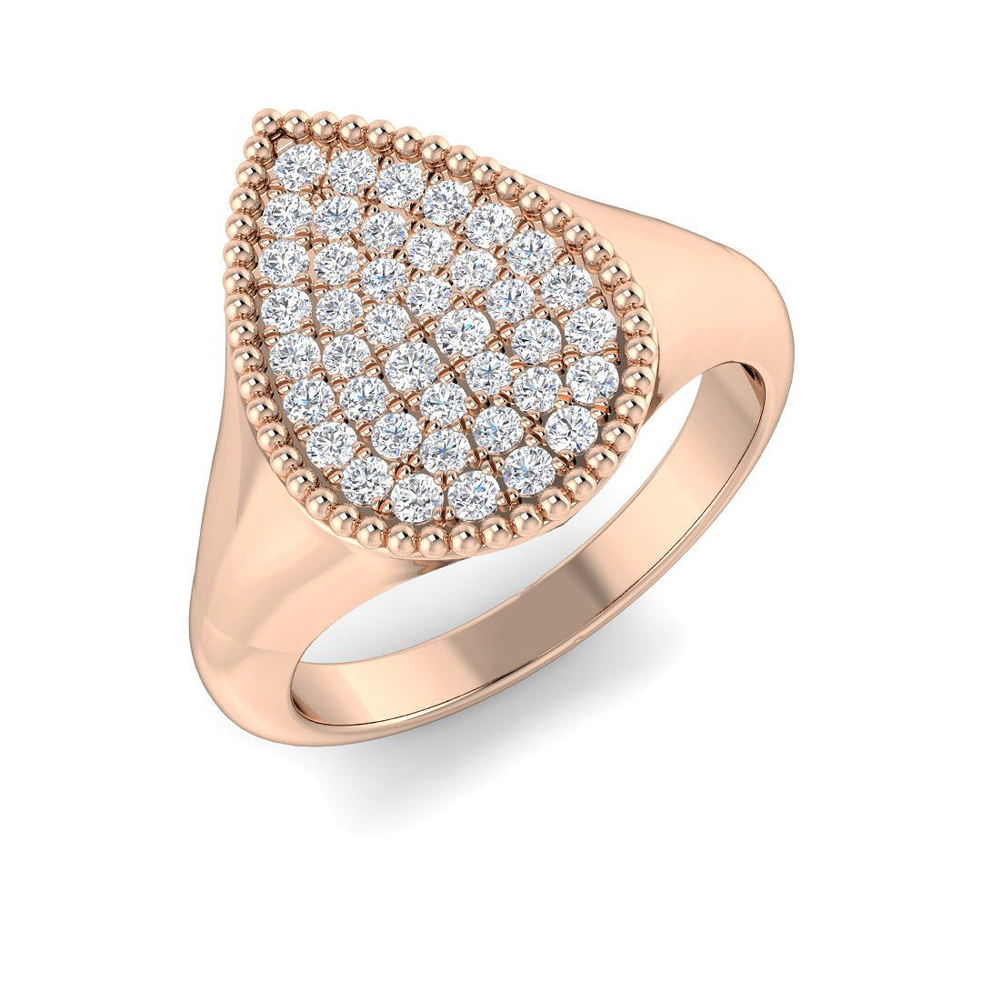 Diamond Brightob Engagement Ring in 10K/14K gold and platinum with certified lab-grown or natural diamonds