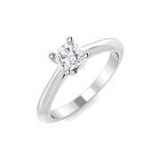 Solitaire Round Cut Lab Diamond Engagement Ring in 10K/14K gold and platinum with certified lab-grown or natural diamonds