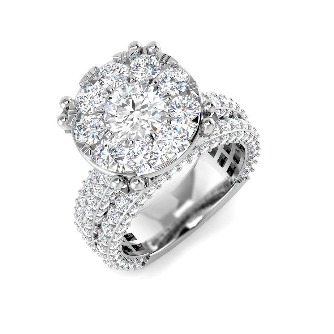 Diamond Beaumarik Engagement Ring in 10K/14K gold and platinum with certified lab-grown or natural diamonds