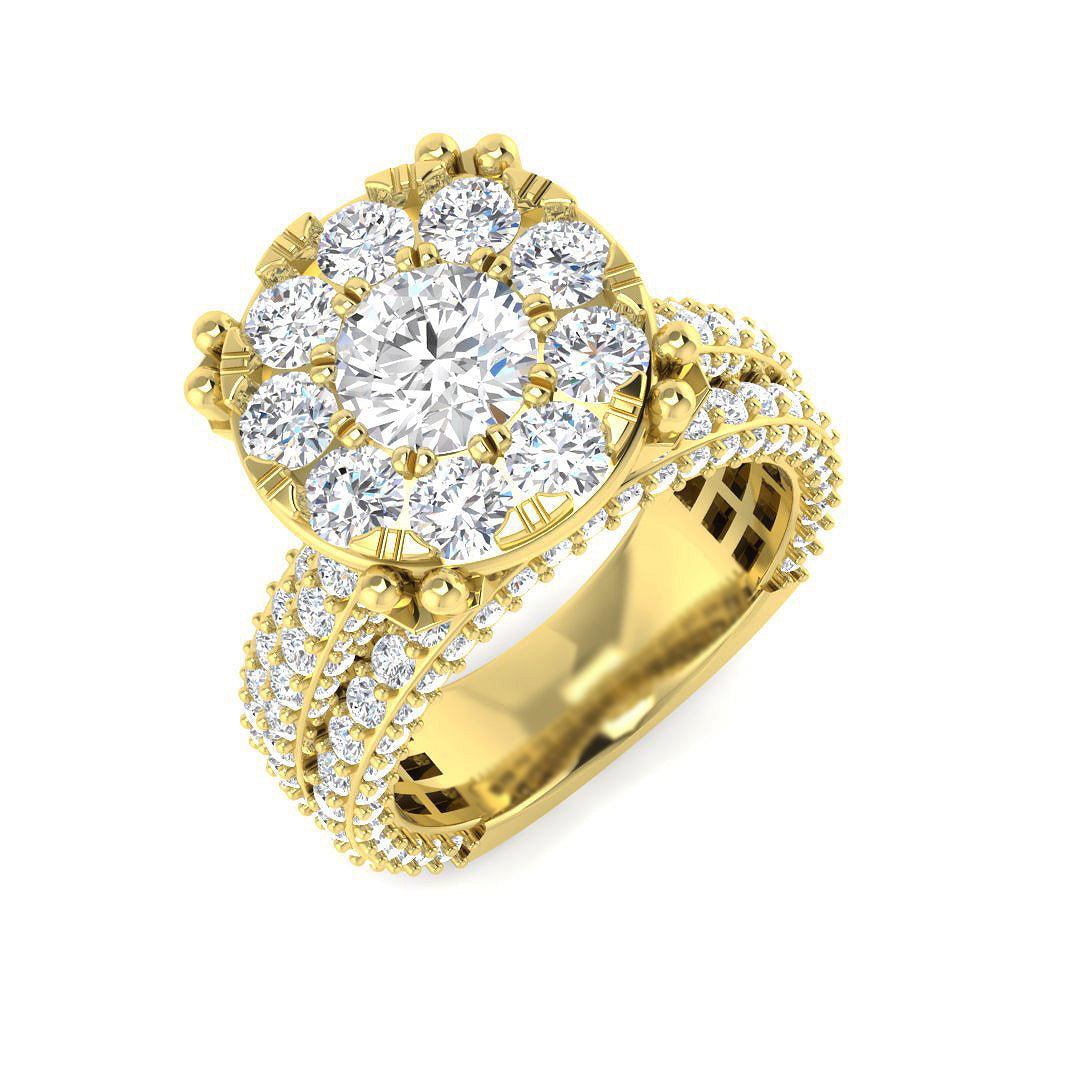 Diamond Beaumarik Engagement Ring in 10K/14K gold and platinum with certified lab-grown or natural diamonds