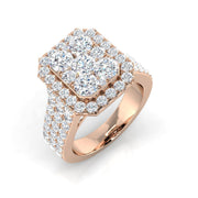 Diamond khoreditch Pave Ring in 10K/14K gold and platinum with certified lab-grown or natural diamonds