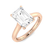 Radiant Cut Diamond Solitaire Engagement Ring in 10K/14K gold and platinum with certified lab-grown or natural diamonds