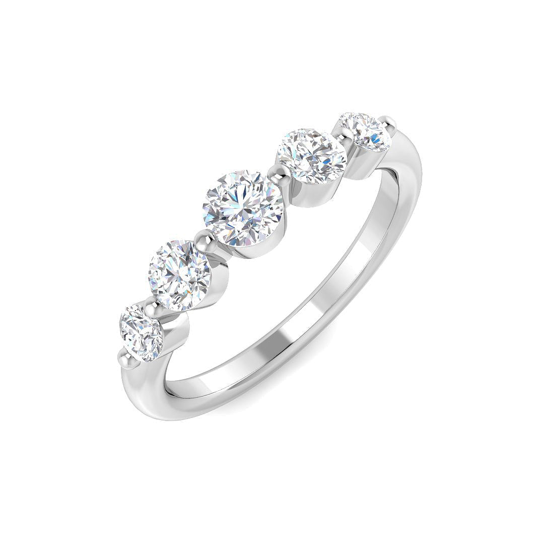 Diamond Besgravia 5 Stone Ring in 10K/14K gold and platinum with certified lab-grown or natural diamonds