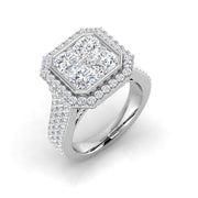 Diamond Fitzrovia Cluster Ring in 10K/14K gold and platinum with certified lab-grown or natural diamonds