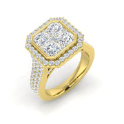 Diamond Fitzrovia Cluster Ring in 10K/14K gold and platinum with certified lab-grown or natural diamonds