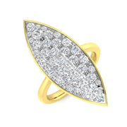 Marquise Shape Diamond Cluster Statement Ring 1.50ct in 10K/14K gold and platinum with certified lab-grown or natural diamonds