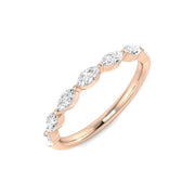 7 Stone Marquise Diamond Ring in 10K/14K gold and platinum with certified lab-grown or natural diamonds