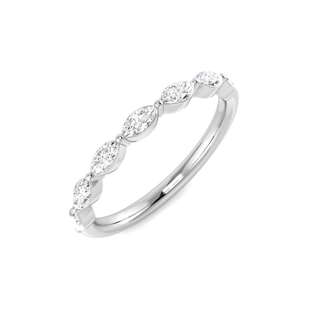 7 Stone Marquise Diamond Ring in 10K/14K gold and platinum with certified lab-grown or natural diamonds