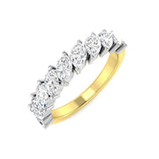 1.50Ct Marquise Diamond Half Eternity Ring in 10K/14K gold and platinum with certified lab-grown or natural diamonds