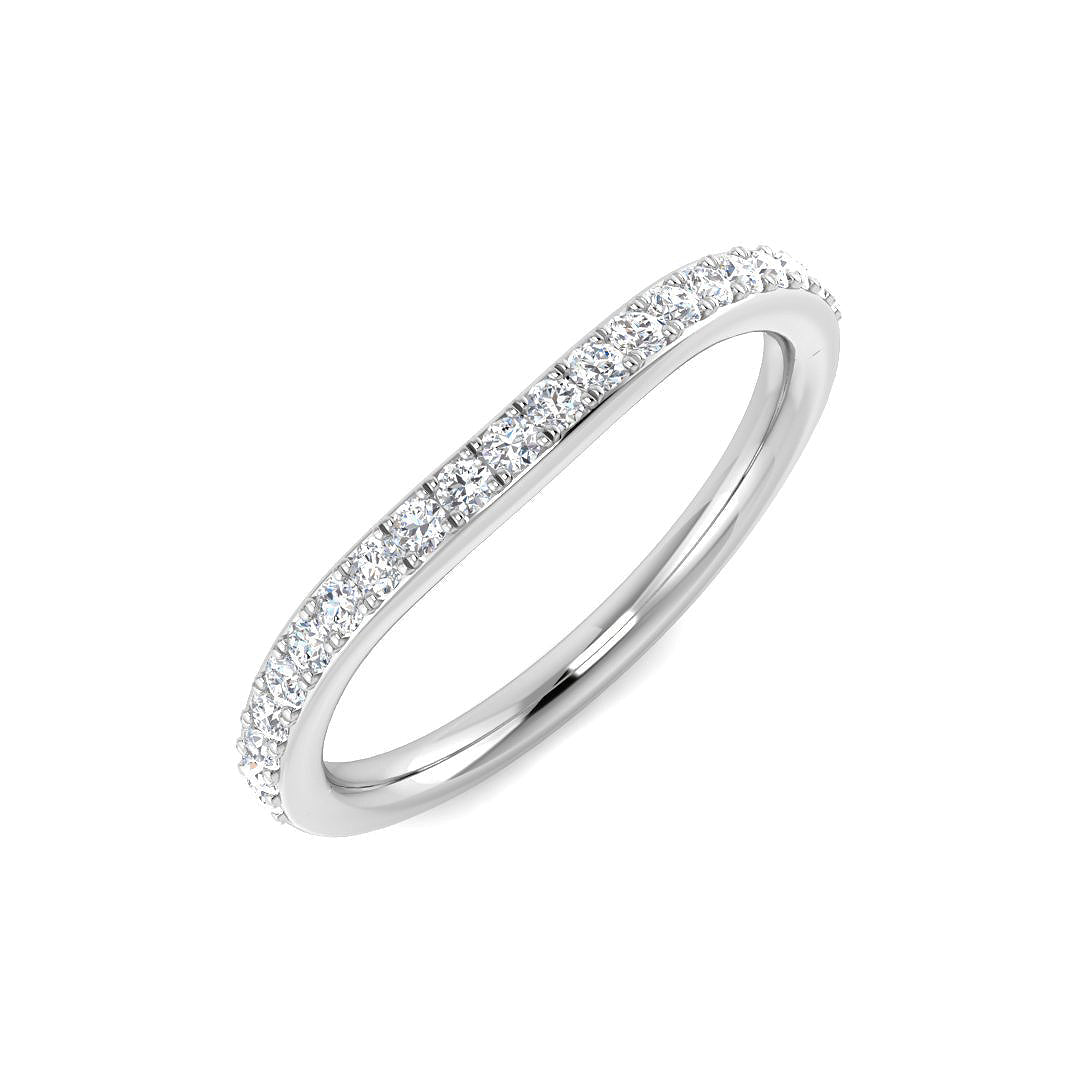 Diamond Half Eternity Ring in 10K/14K gold and platinum with certified lab-grown or natural diamonds