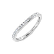 Diamond Half Eternity Ring in 10K/14K gold and platinum with certified lab-grown or natural diamonds