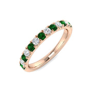 Diamond Emerald Ring in 10K/14K gold and platinum with certified lab-grown or natural diamonds