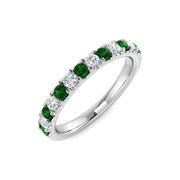 Diamond Emerald Ring in 10K/14K gold and platinum with certified lab-grown or natural diamonds