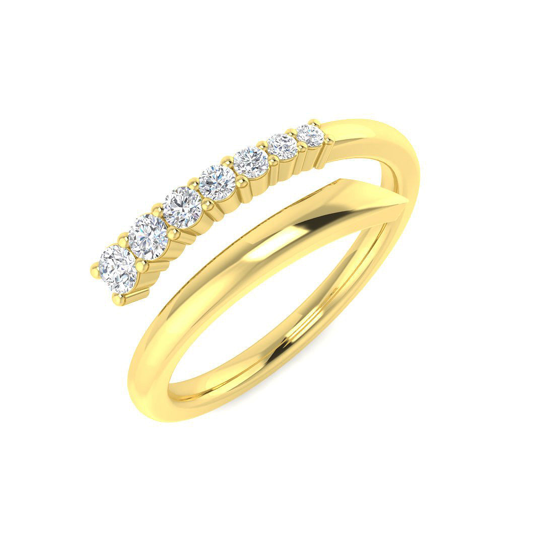 Lab & Natural Diamond Fancy Ring in 10K/14K gold and platinum with certified lab-grown or natural diamonds