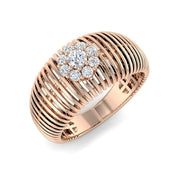 Wide Diamond Band Ring UK in 10K/14K gold and platinum with certified lab-grown or natural diamonds