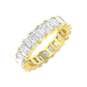 Emerald Cut Diamond Full Eternity Ring in 10K/14K gold and platinum with certified lab-grown or natural diamonds
