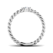 Pear Shaped Diamond Solitaire Ring in in 10K/14K gold and platinum with certified lab-grown or natural diamonds