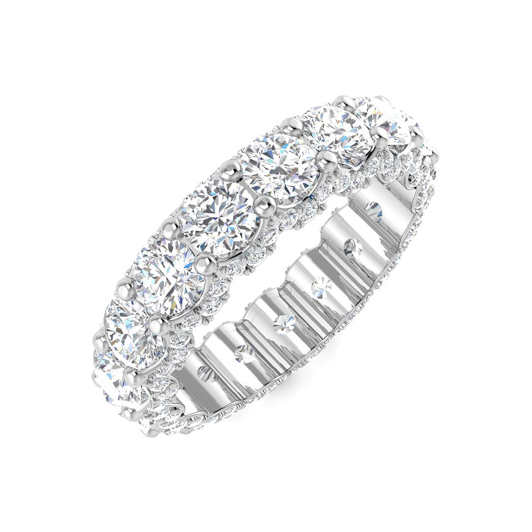Round Diamond Full Eternity Ring in 10K/14K gold and platinum with certified lab-grown or natural diamonds