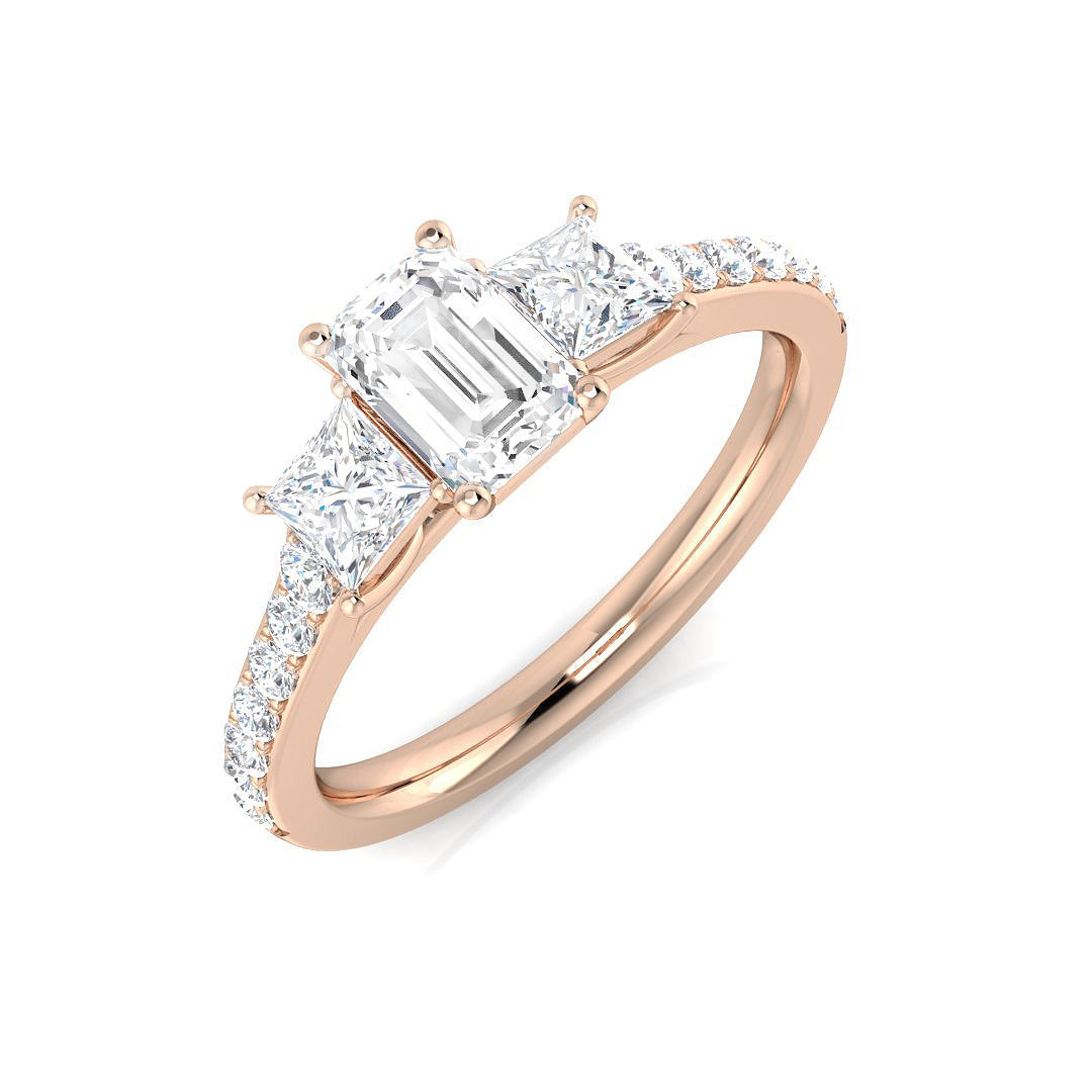 Lab-Grown Diamond Engagement Ring in 10K/14K gold and platinum with certified lab-grown or natural diamonds