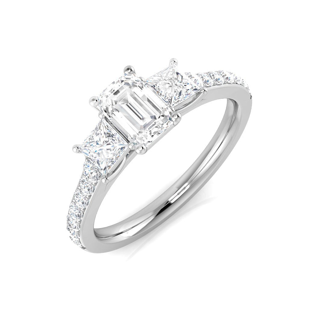 Lab-Grown Diamond Engagement Ring in 10K/14K gold and platinum with certified lab-grown or natural diamonds