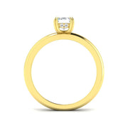 Elegant Emerald Cut Diamond Solitaire Ring in 10K/14K gold and platinum with certified lab-grown or natural diamonds