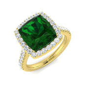 Diamond Legacy Emerald Ring in 10K/14K gold and platinum with certified lab-grown or natural diamonds