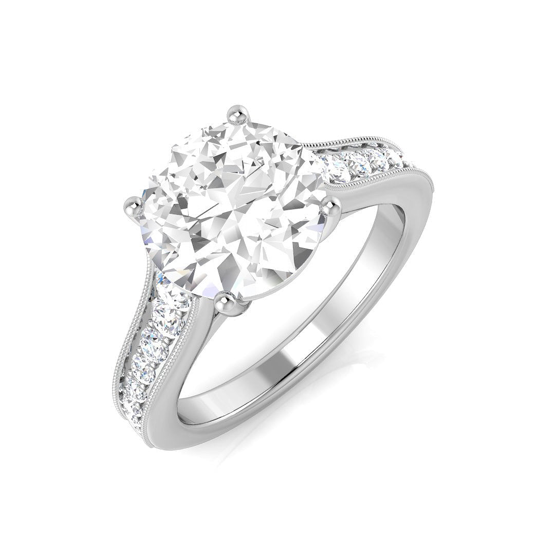 Diamond Maidktobe Engagement Ring in 10K/14K gold and platinum with certified lab-grown or natural diamonds