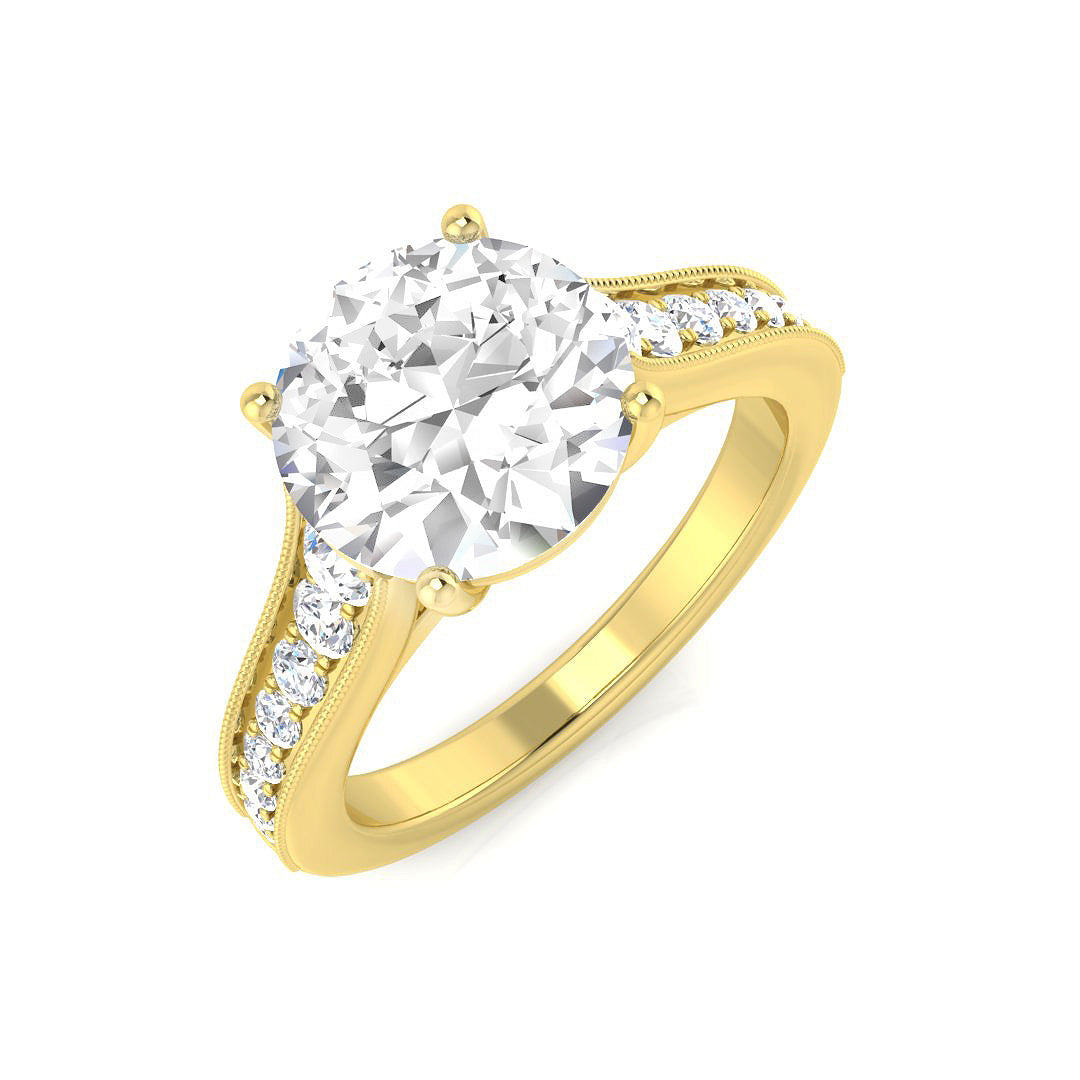 Diamond Maidktobe Engagement Ring in 10K/14K gold and platinum with certified lab-grown or natural diamonds