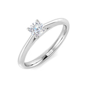 Solitaire Round Cut Lab Diamond Engagement Ring in 10K/14K gold and platinum with certified lab-grown or natural diamonds