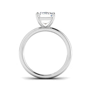 Emerald Cut Diamond Solitaire Ring in 10K/14K gold and platinum with certified lab-grown or natural diamonds