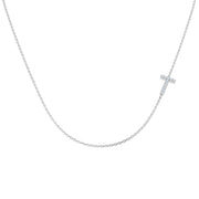 Paved Initial Diamond Pendant in 10K/14K gold and platinum with certified lab-grown or natural diamonds