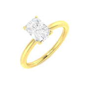 Cushion Cut Diamond Solitaire Engagement Ring in 10K/14K gold and platinum with certified lab-grown or natural diamonds