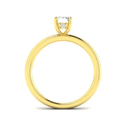 Emerald Cut Diamond Solitaire Engagement Ring in 10K/14K gold and platinum with certified lab-grown or natural diamonds
