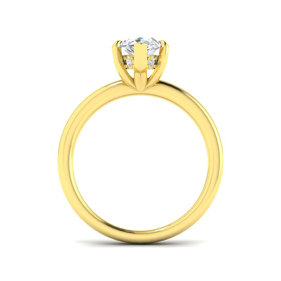 Marquise Diamond Solitaire Engagement Ring Natural & Lab Grown in 10K/14K gold and platinum with certified lab-grown or natural diamonds