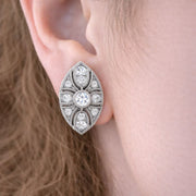 Vintage Round Cut Diamond Stud Earrings in 10K/14K gold and platinum with certified lab-grown or natural diamonds