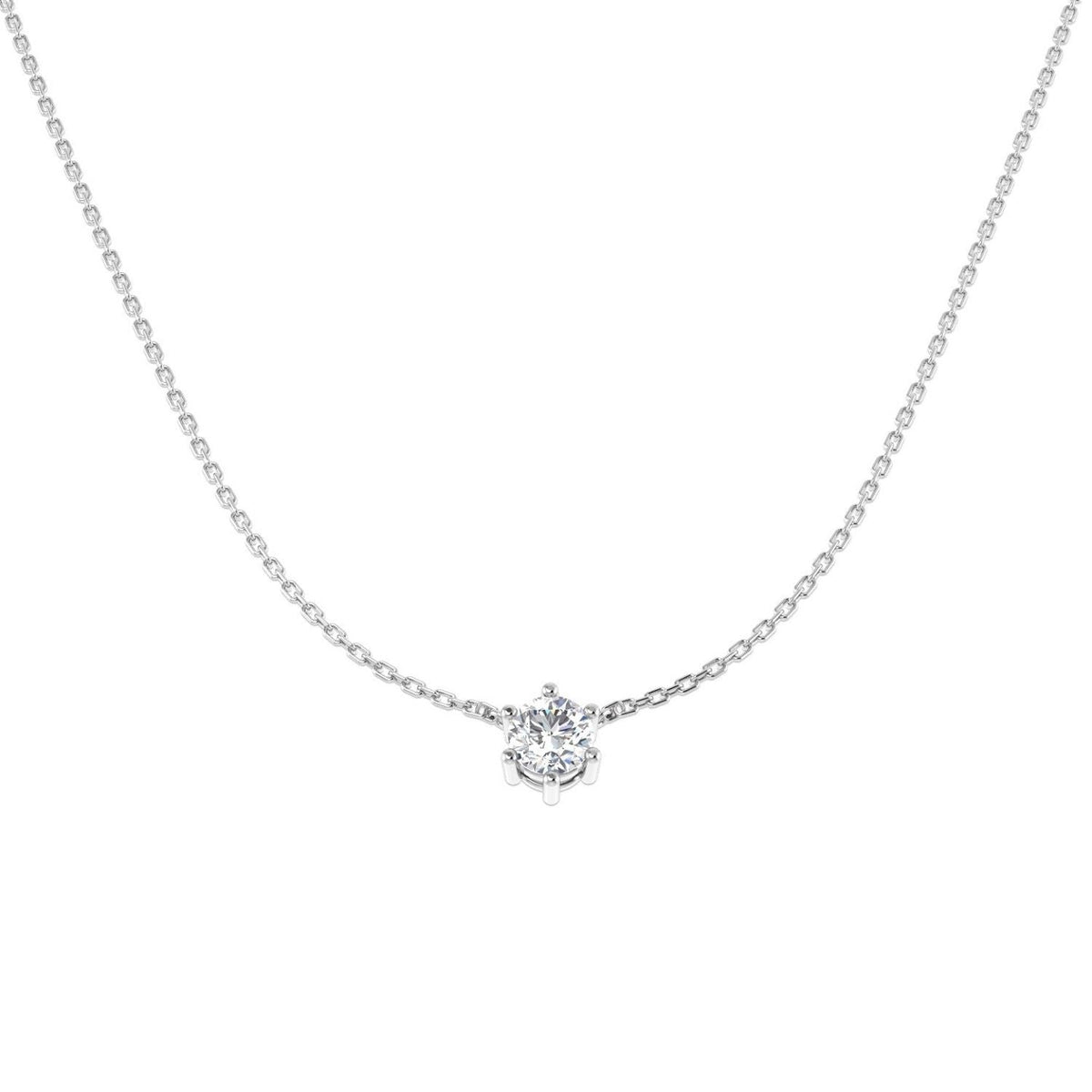 Minimal Diamond Necklace in 10K/14K gold and platinum with certified lab-grown or natural diamonds