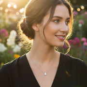 Lab Grown Emerald Cut Diamond Necklace in 10K/14K gold and platinum with certified lab-grown or natural diamonds