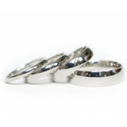 Court Shape Plain Wedding Band for Women in 10K/14K gold and platinum with certified lab-grown or natural diamonds