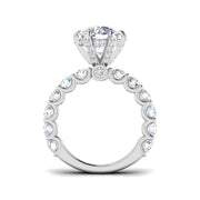 Lab-Grown 5.50 Ct Round Diamond Engagement Ring in 10K/14K gold and platinum with certified lab-grown or natural diamonds