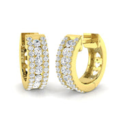 0.5 Ct Round Diamond Hoop Earrings in 10K/14K gold and platinum with certified lab-grown or natural diamonds