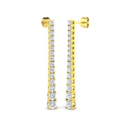Lab/Natural Diamond Drop Earrings 2.25 Ct in 10K/14K gold and platinum with certified lab-grown or natural diamonds