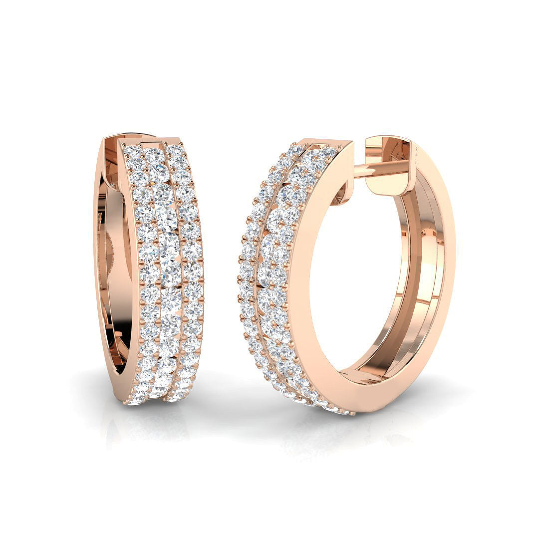 Elegantly Coordinated Diamond Earring 0.75 ct Platinum, , , Yellow & in 10K/14K gold and platinum with certified lab-grown or natural diamonds