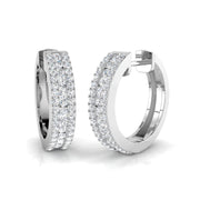 0.5 Ct Diamond Hoop Earrings in 10K/14K gold and platinum with certified lab-grown or natural diamonds