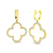 Diamond Drop Earrings 0.75 Ct in 10K/14K gold and platinum with certified lab-grown or natural diamonds