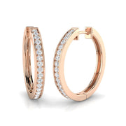 0.5 Ct Diamond Hoop Earrings in 10K/14K gold and platinum with certified lab-grown or natural diamonds
